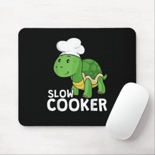 Alfombrilla De Ratón Tortuga divertida y lenta cocinera chef cocinando