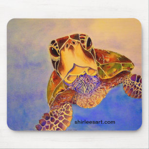 Alfombrilla De Ratón tortuga en su mousepad de la cara