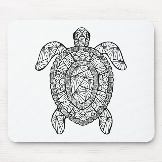 Alfombrilla De Ratón Tortuga inspirada (Frente)