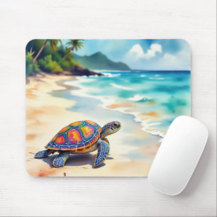 Alfombrilla De Ratón Tortuga marina acuarela