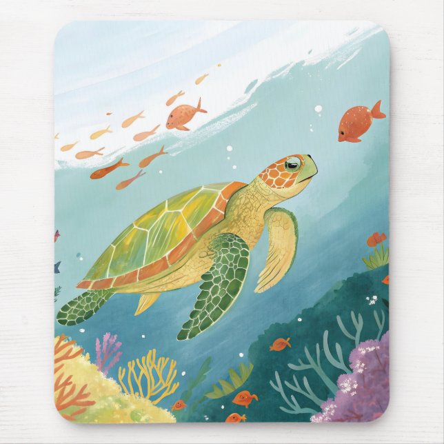 Alfombrilla De Ratón Tortuga pintada (Frente)