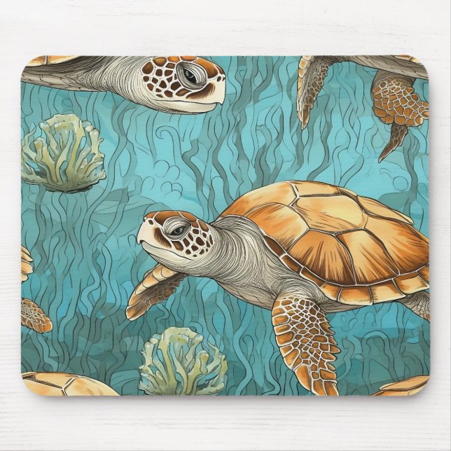 Alfombrilla De Ratón Tortugas marinas (Frente)