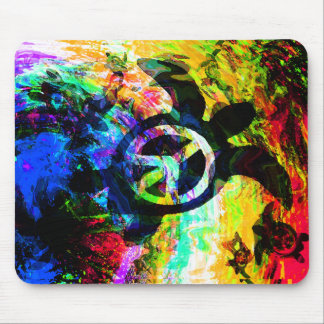 Alfombrilla De Ratón Tortugas psicodélicas Mousepad de la paz