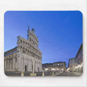 Alfombrilla De Ratón Toscana, Lucca, Piazza San Michele al amanecer