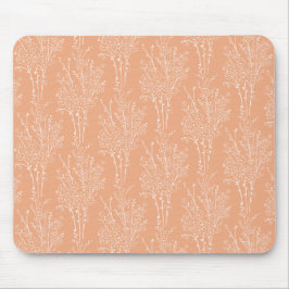 Alfombrilla De Ratón Tossed Floral Silhouette Botanical | Soft Apricot 