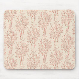 Alfombrilla De Ratón Tossed Floral Silhouette Botanical | Warm Sand