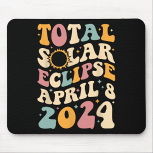 Alfombrilla De Ratón Totalidad 04 08 24 Eclipse solar total 2024 Groovy