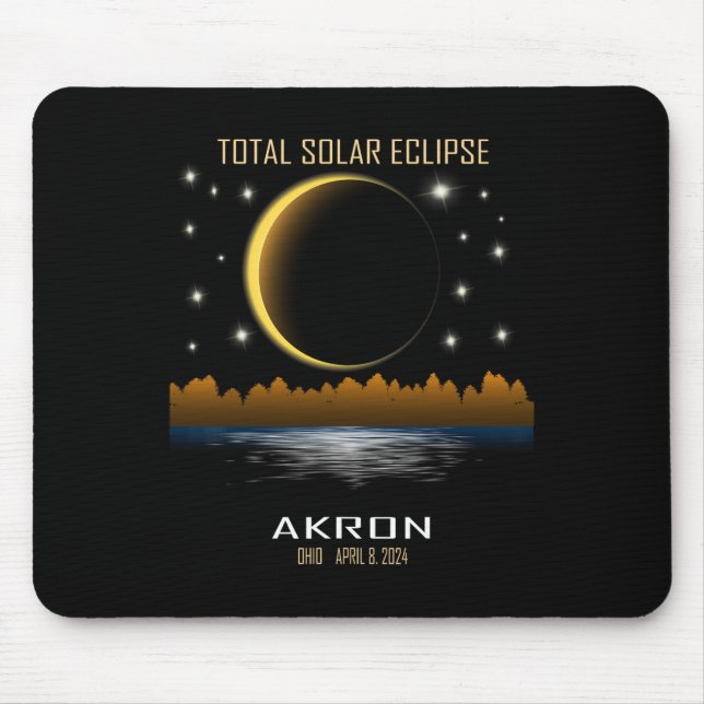 Alfombrilla De Ratón Totalidad De Eclipse Solar Total 2024 (Frente)