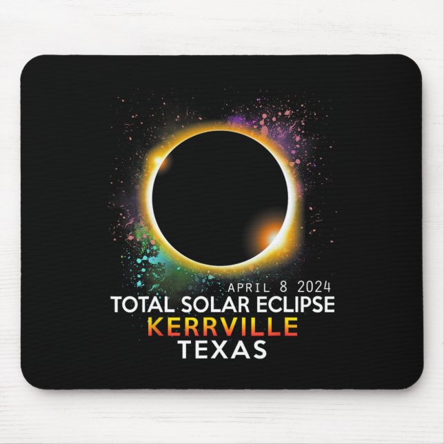 Alfombrilla De Ratón Totalidad de Texas Eclipse solar total Abril 8 202 (Frente)