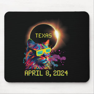 Alfombrilla De Ratón Totalidad Total Eclipse Solar Cat Abril 8 2024 Tex