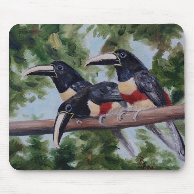 Alfombrilla De Ratón Toucan Mousepad de tres amigos (Frente)