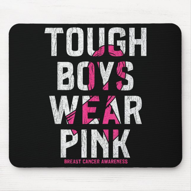 Alfombrilla De Ratón Tough Boys Wear Nk Breast Cancer Awareness Shirts  (Frente)