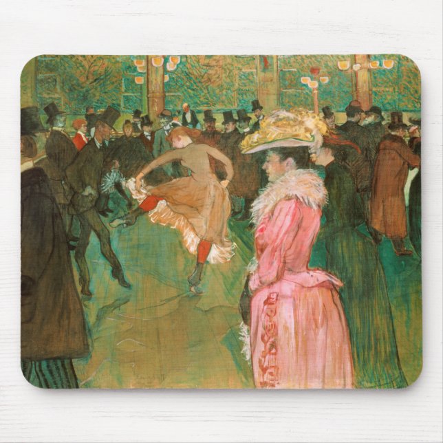 Alfombrilla De Ratón Toulouse-Lautrec - En el Rouge, la danza (Frente)