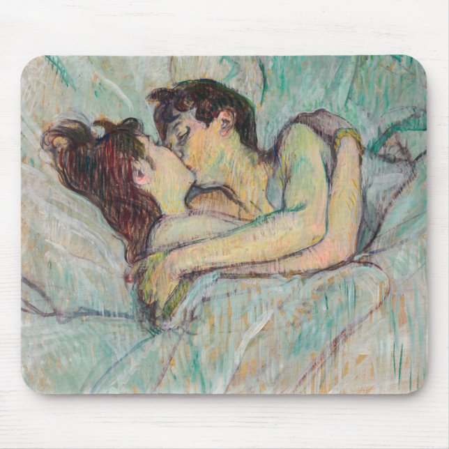 Alfombrilla De Ratón Toulouse-Lautrec - En La Cama, El Beso (Frente)