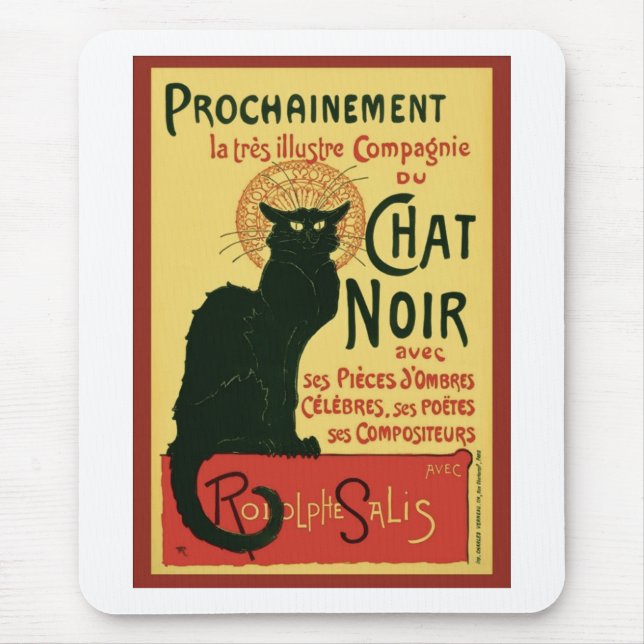 Alfombrilla De Ratón Tournée du Chat Noir, Theophile Steinlen (Frente)