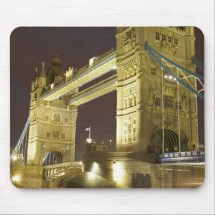 Alfombrilla De Ratón Tower Bridge y río Támesis al anochecer, Londres,
