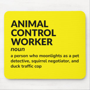 Alfombrilla De Ratón Trabajador de control de animales - Definición de 