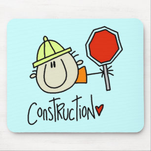Alfombrilla De Ratón Trabajador de la Construcción Masculino