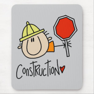 Alfombrilla De Ratón Trabajador de la Construcción Masculino