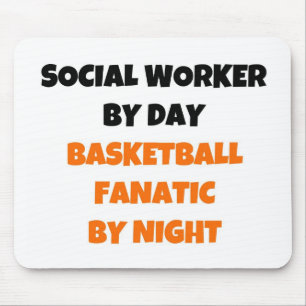 Alfombrilla De Ratón Trabajador social por día Fanático de Baloncesto p