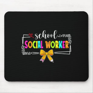 Alfombrilla De Ratón Trabajadora Social Escolar Mujeres Verano Divertid