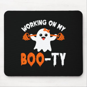 Alfombrilla De Ratón Trabajando En Mi Gimnasio Booty Boo-tee Ghost Pun 