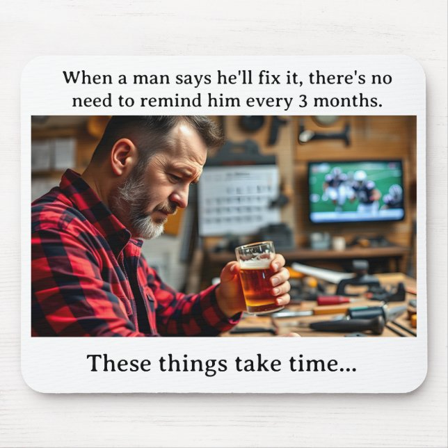 Alfombrilla De Ratón Trabajar en curso para la almohadilla del ratón (Frente)