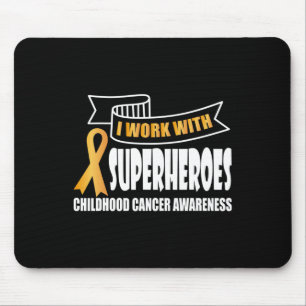 Alfombrilla De Ratón Trabajo con superhéroes Cinta Cáncer Infantil Aw