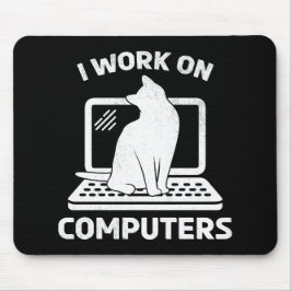 Alfombrilla De Ratón Trabajo en computadoras, amante de los gatos diver