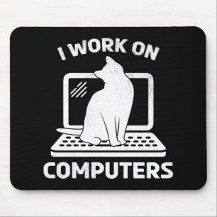 Alfombrilla De Ratón Trabajo en computadoras, amante de los gatos diver
