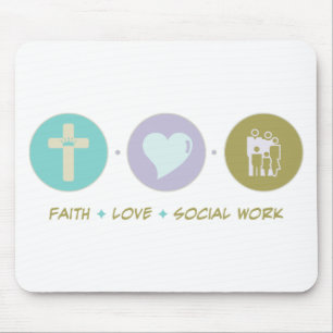 Alfombrilla De Ratón Trabajo social del amor de la fe