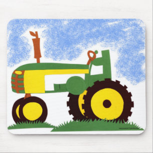 Alfombrilla De Ratón Tractor debajo del cielo azul