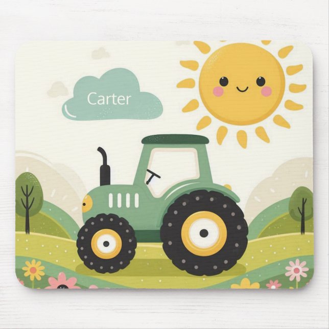 Alfombrilla De Ratón Tractor/granja personalizado (Frente)