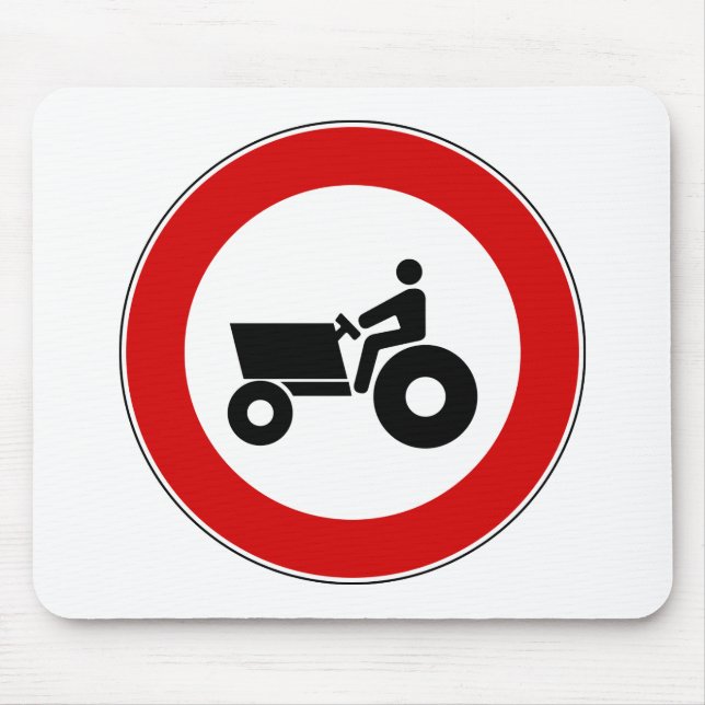 Alfombrilla De Ratón Tractor que cultiva el Rótulo (Frente)
