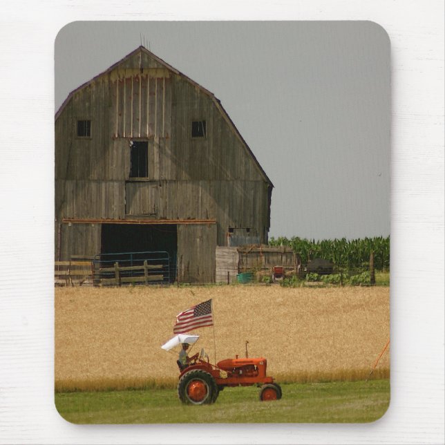 Alfombrilla De Ratón Tractor viejo Mousepad patriótico: Allis Chalmers (Frente)