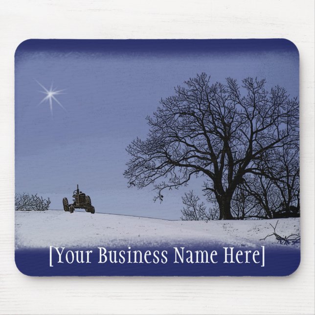 Alfombrilla De Ratón Tractor y estrella Mousepad: Añada su nombre (Frente)