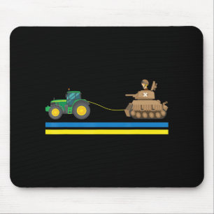 Alfombrilla De Ratón Tractores sobre los tanques Ucrania Yo apoyo a Ucr