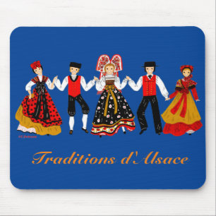 Alfombrilla De Ratón Tradiciones de Alsacia, Francia
