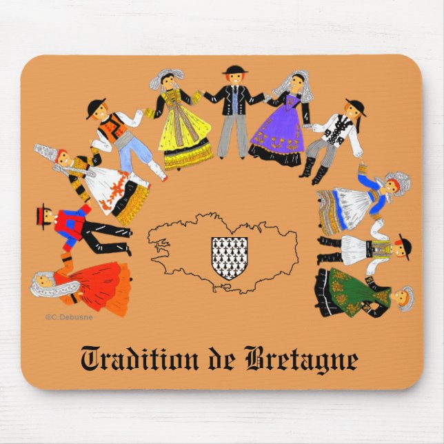 Alfombrilla De Ratón Tradition de Bretagne, Francia (Frente)