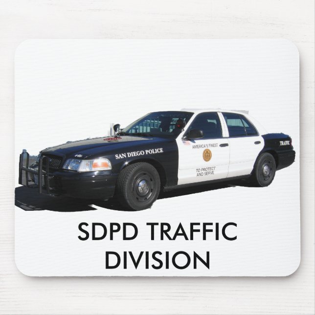 Alfombrilla De Ratón Tráfico Slicktop, DIVISIÓN de TRÁFICO de SDPD (Frente)