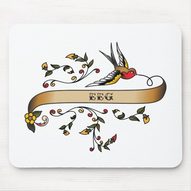 Alfombrilla De Ratón Trago y voluta con EEG (Frente)