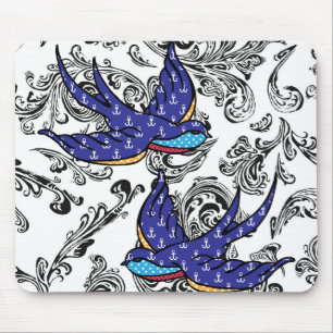 Alfombrilla De Ratón tragos blancos y negros de la voluta