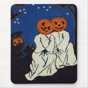 Alfombrilla De Ratón Traje de Fantasma de Calabaza Jack O' Lantern
