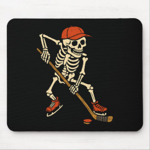 Alfombrilla De Ratón Traje de Halloween de hockey sobre hielo esqueleto
