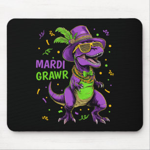 Alfombrilla De Ratón Traje de T-rex Dino para niños y niñas Mardi Gras