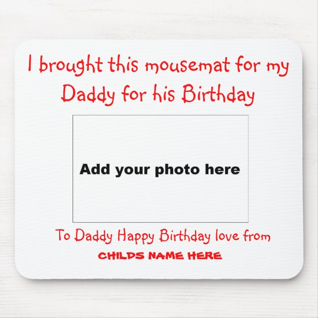 Alfombrilla De Ratón Traje este Mousemat para mi papá (Frente)