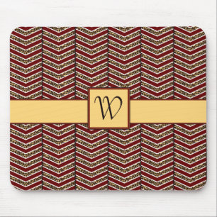 Alfombrilla De Ratón Trama de Chevron de impresión Leopardo