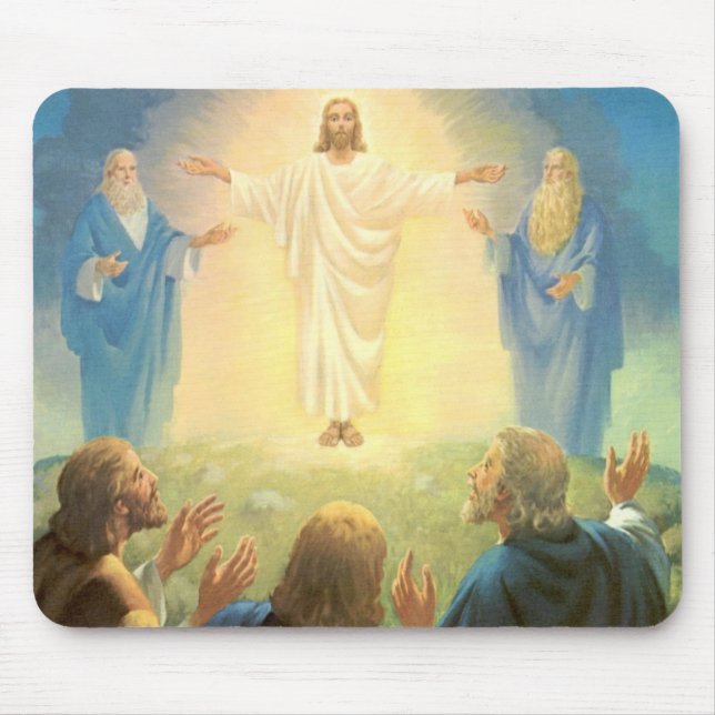 Alfombrilla De Ratón Transfiguración de Jesucristo, religión vintage (Frente)