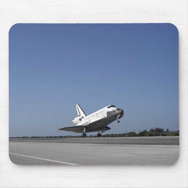 Alfombrilla De Ratón Transporte espacial Atlantis acercándose a la pist (Frente)