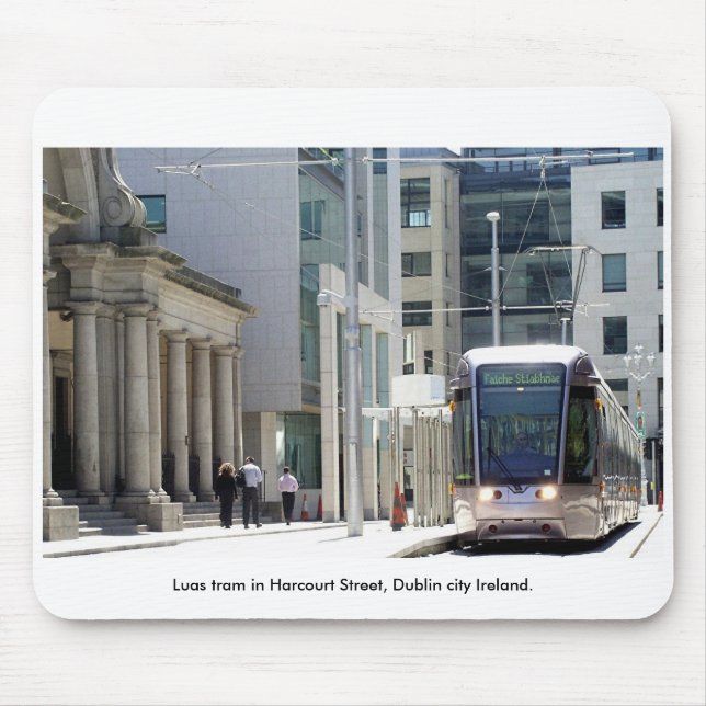 Alfombrilla De Ratón Tranvía de Luas, Harcourt St, Dublín city Ireland (Frente)